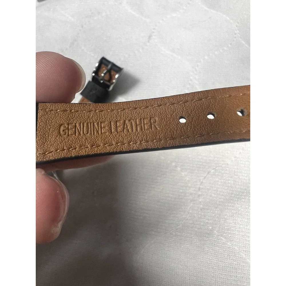 Black Genuine Leather Apple Watch Band For 10 9 8 7 6 5 SE 40/44/41/45/42/46mm